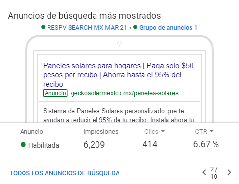 imagen de anuncio para paneles solares en google ads de gecko solar energy por autocultivo marketing